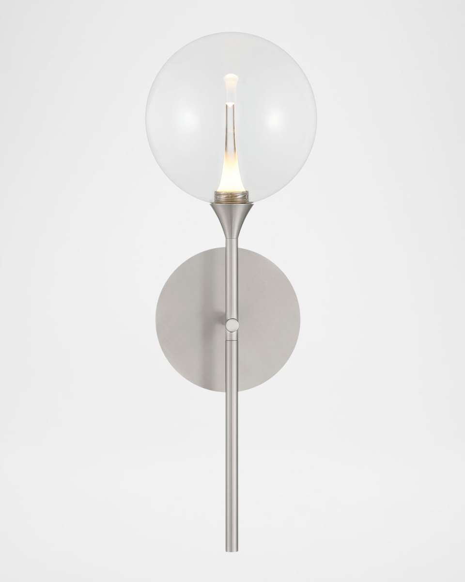Lissa Nickel Wall Sconce, 19"
